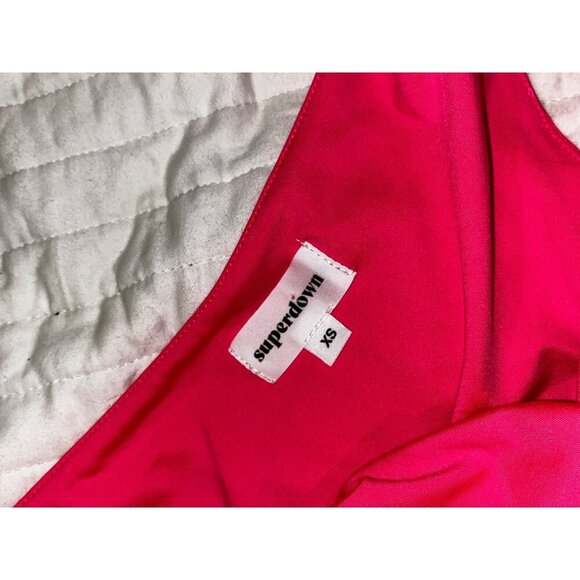 Superdown Maliya One Shoulder Mini Dress in Neon Pink  Size XS - Picture 6 of 9